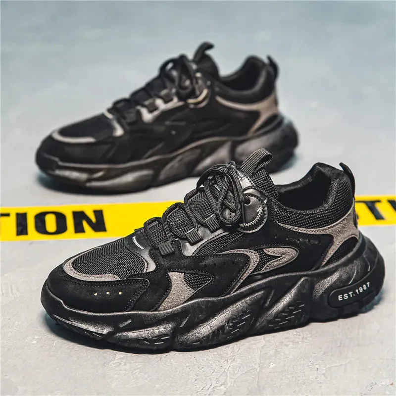 Men's Casual Shoes - Breathable, Thick-Soled Running Sneakers - TSS374