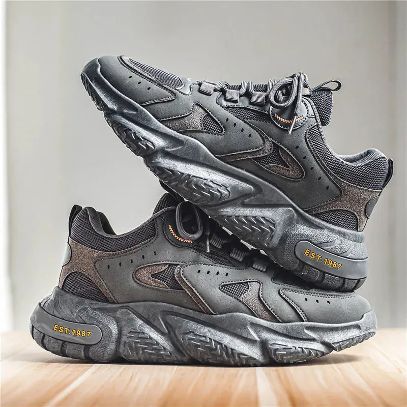 Men's Casual Shoes - Breathable, Thick-Soled Running Sneakers - TSS374