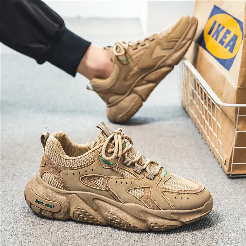 Men's Casual Shoes - Breathable, Thick-Soled Running Sneakers - TSS374