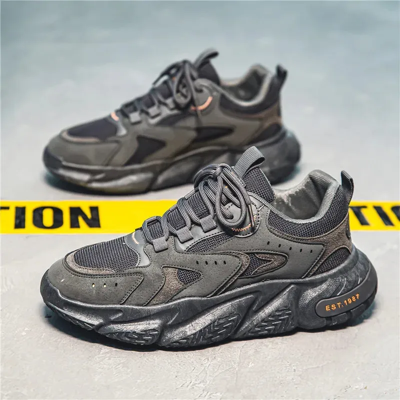 Men's Casual Shoes - Breathable, Thick-Soled Running Sneakers - TSS374