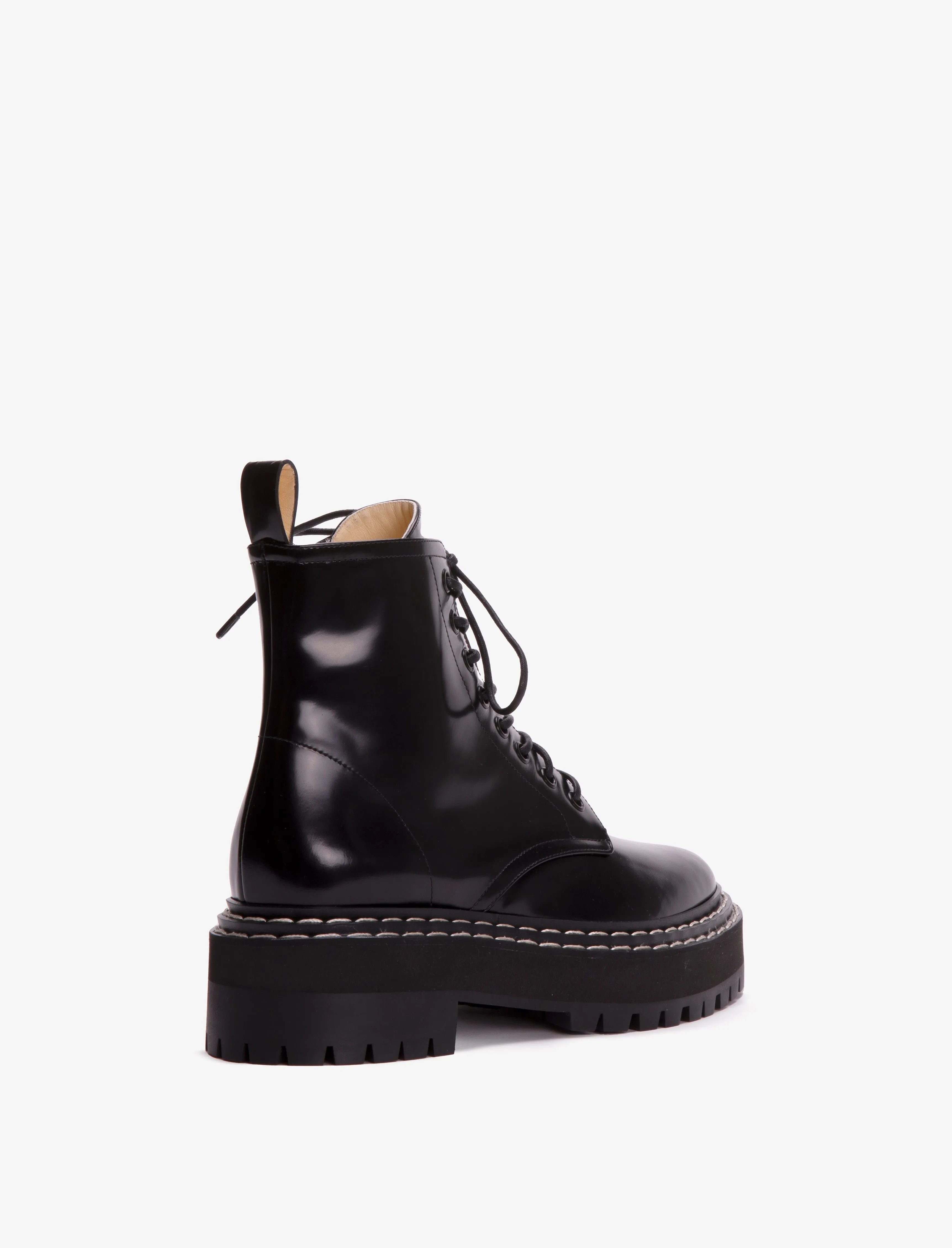 Proenza Schouler Lug Sole Lace Up Boots - Black