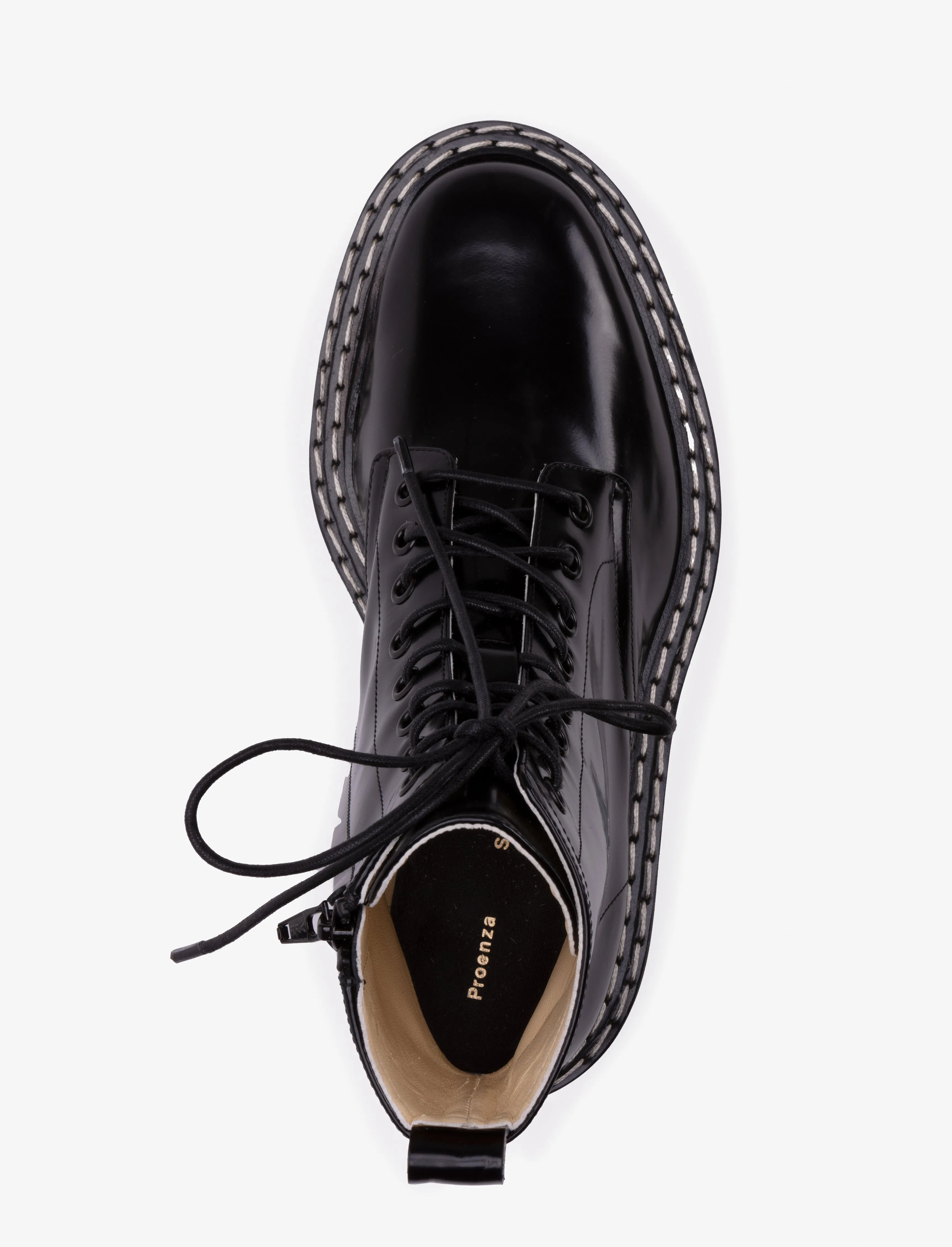Proenza Schouler Lug Sole Lace Up Boots - Black
