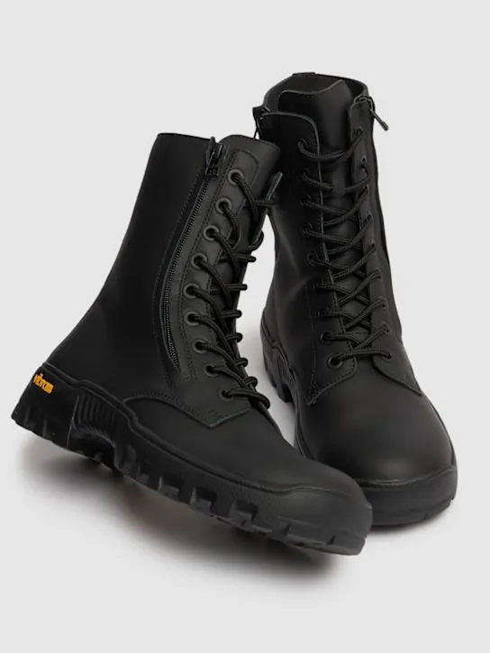Yohji Yamamoto   Commando leather combat boots 